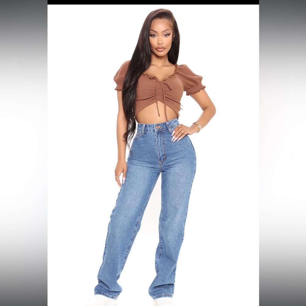 NWT Fashion Nova Keep It Casual straight leg jean